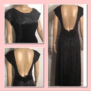 EUC Vintage Low Back Black Dress